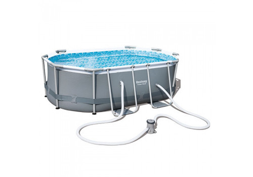 56617 Bestway Овальный каркасный бассейн Power Steel 300 х 200 х 84 см, с ф.-насосом