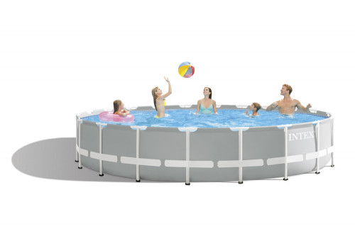 26756 Каркасный бассейн круглый INTEX Prism Frame Pool (круг) 610х132+фильтр-насос картр. 5678 л/ч