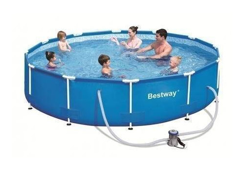 14415 Каркасный бассейн круглый BestWay, 305х100см, фильтр-насос картр 1250 л/ч