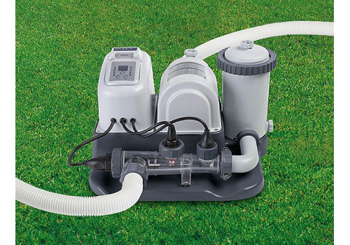 Хлорогенератор Krystal Clear SaltWater System™ с фильтрующим насосом Intex, 220-240V 28674