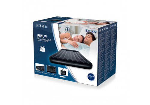 67464 Bestway Надувной матрас Aerolax Air Bed(Queen) 203х152х30 см со встроенным насосом