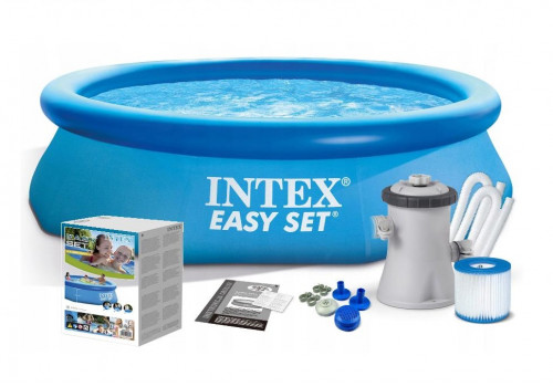 Intex 28108 Надувной бассейн 244х61 см + фильтр-насос 1250л/ч