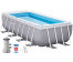 Прямоугольный каркасный бассейн Intex 400х200х122см +фильтр-насос 2,0 м3/ч, лестница (26790)